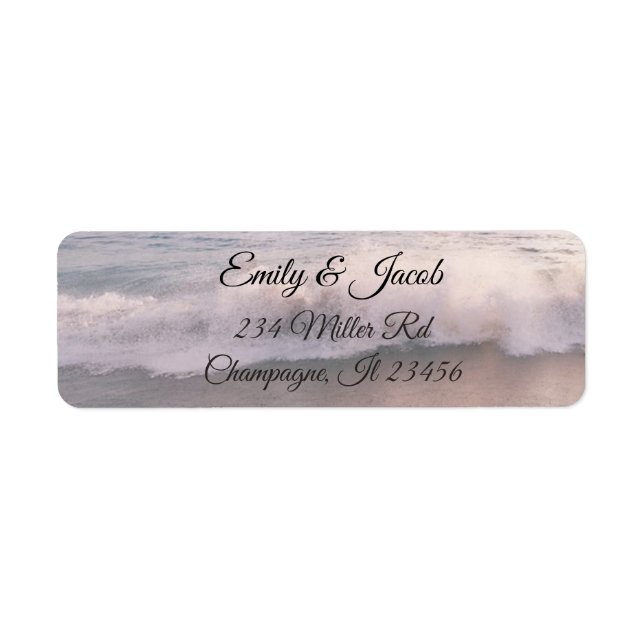 Ocean Waves Return Address Labels (Front)