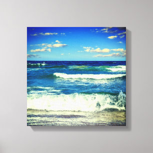 Ocean Waves Rolling Into Shore Canvas Wrap`