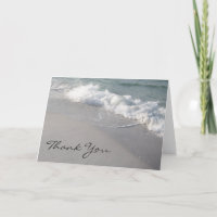 Ocean Waves & Sand Thank You Card