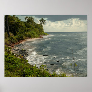 Ocean Waves Sea Caribbean USVI Beach  Poster