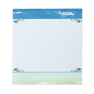 Ocean Waves Seashore Theme Notepad