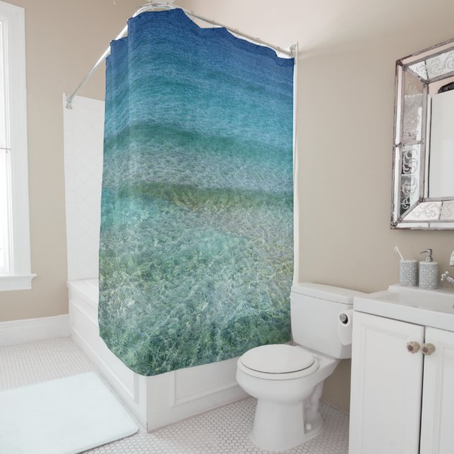 Ocean Waves Shower Curtain (In Situ)