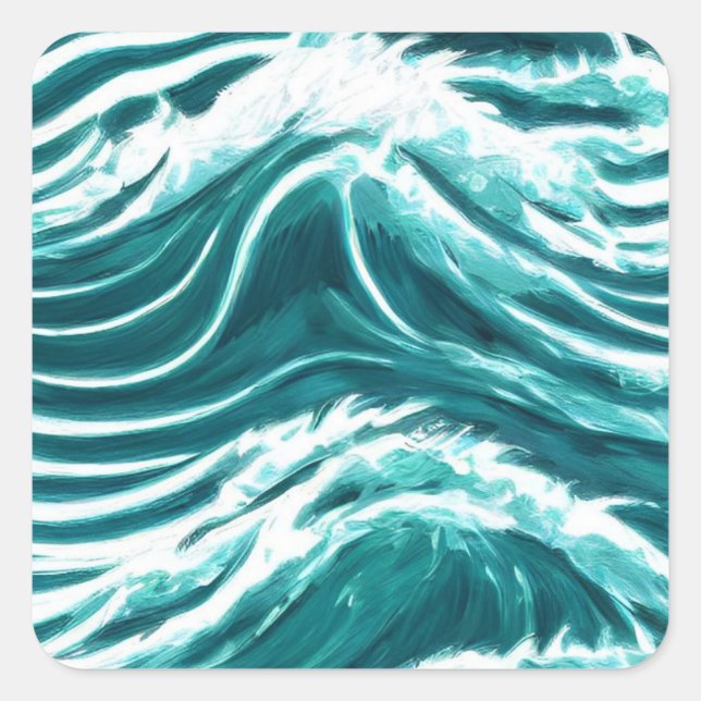 Ocean Waves Sticker (Front)