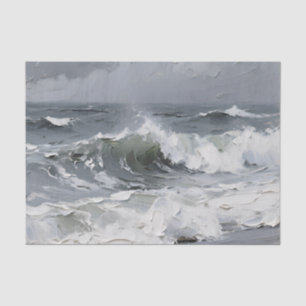 Ocean Waves Stormy Seascape Textured Tissue Paper