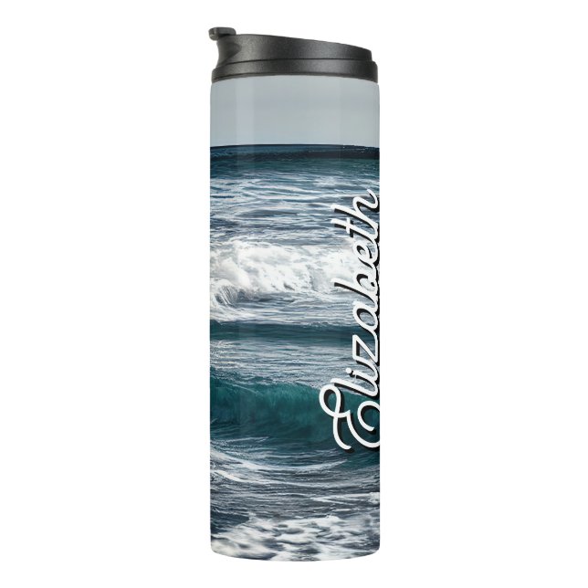 Ocean Waves Thermal Tumbler (Rotated Right)