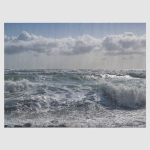 ocean waves tissue paper