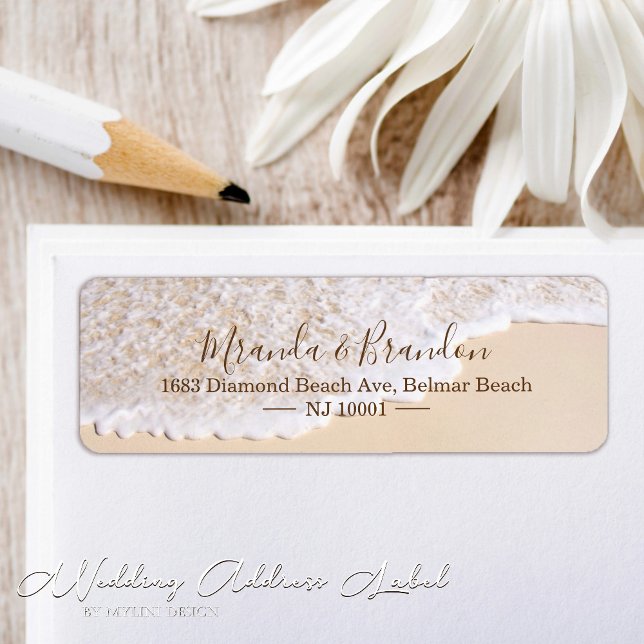 Ocean Waves Tropical Beach Wedding Address (Creator Uploaded)