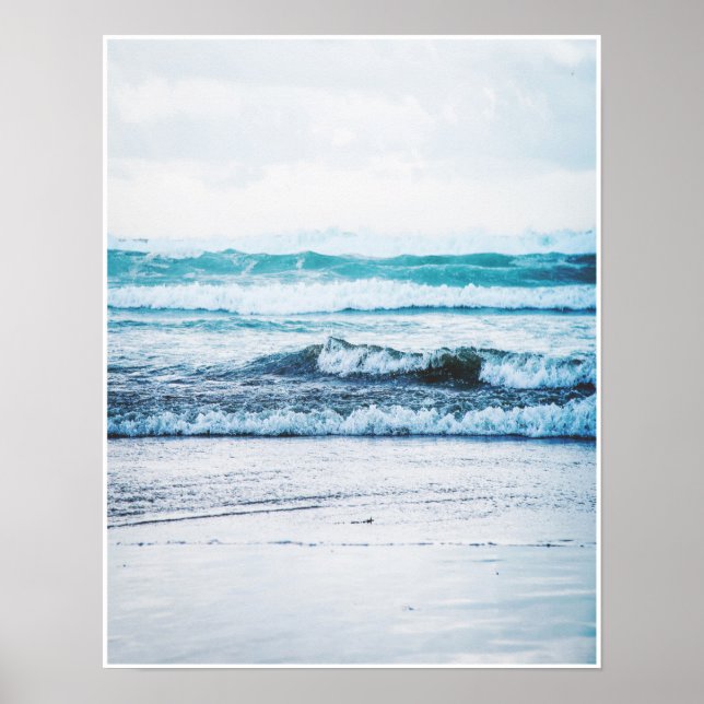 Ocean Waves version 2 Photography Poster Print (Front)