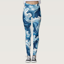 Ocean Waves Water Element Leggings