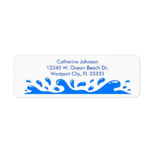 Ocean Waves Water Splash Personalised Company Blue