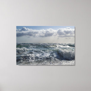 ocean waves wrapped canvas