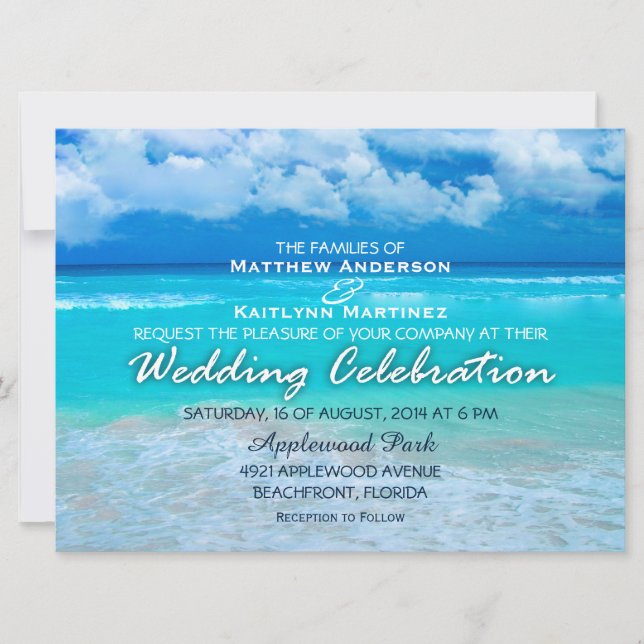 Ocean Wedding Set 1 - Invitation (Front)