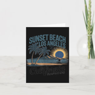 Ocean West Coast California Beach Retro Summer Card
