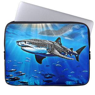 Ocean Whale Shark Giant Swimming Laptop Sleeve