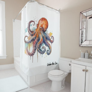 Ocean Whimsy: Colourful Octopus Shower Curtain