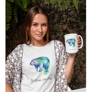 Ocean Whisper Manatee, custom T-Shirt