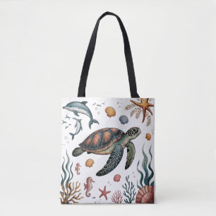 Ocean Whispers: Dreams Beneath the Waves Tote Bag