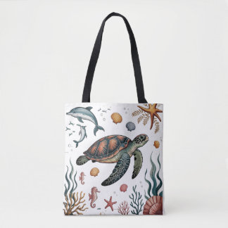 Ocean Whispers: Dreams Beneath the Waves Tote Bag