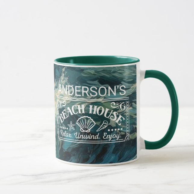 Ocean Whitecaps  Painting Mug (Right)