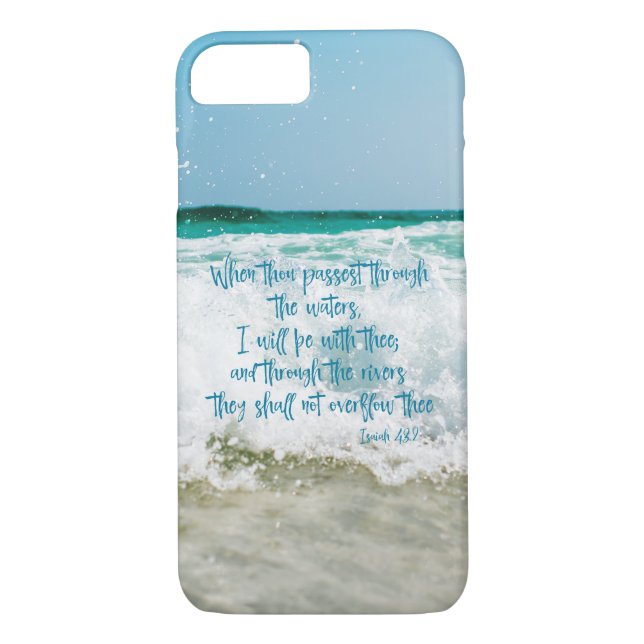 Ocean with Isaiah Bible Verse Case-Mate iPhone Case (Back)