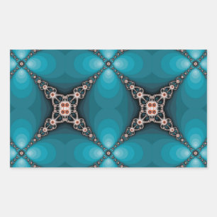Ocean X Fractal Design Rectangular Sticker