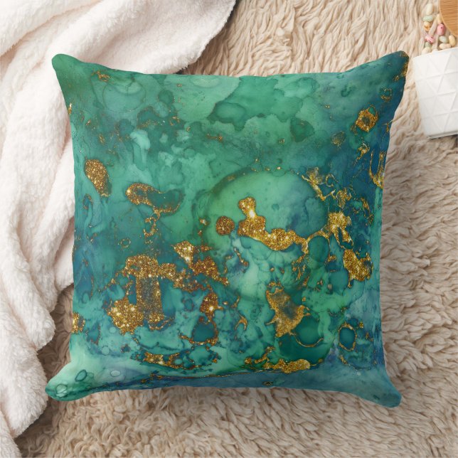 Ocean Yexture and Gold 2 Cushion (Blanket)