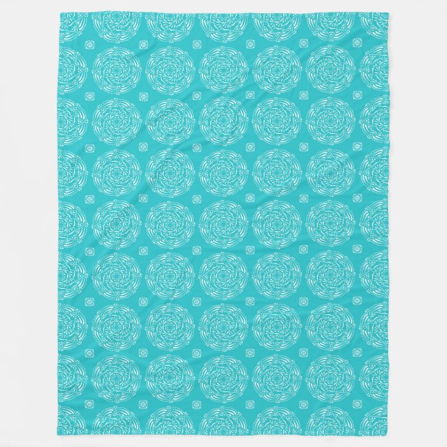 Oceana Mandala Fleece Blanket (Front)