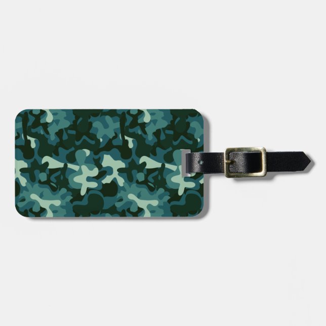 Oceana Signature Camo Luggage Tag (Front Horizontal)