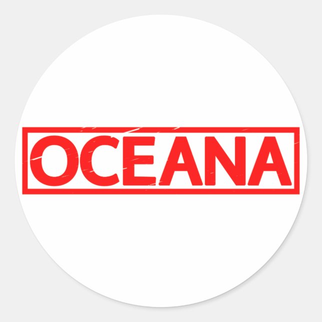 Oceana Stamp Classic Round Sticker (Front)