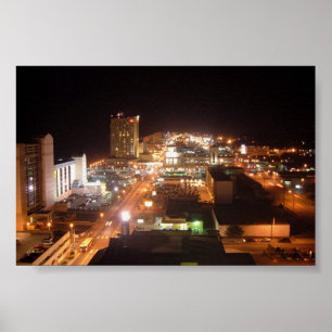 Oceanfront Nightlife Poster