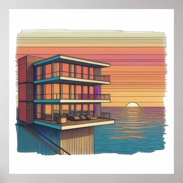 Oceanfront Serenity Poster (Front)