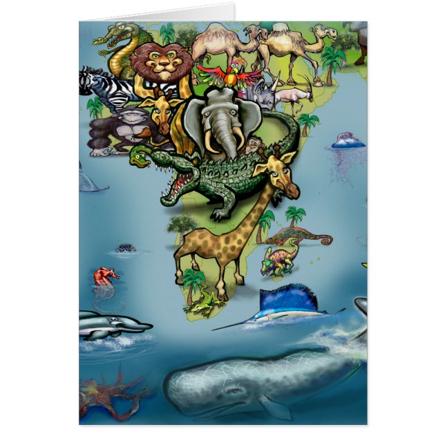 Oceania Africa World Map (Front)