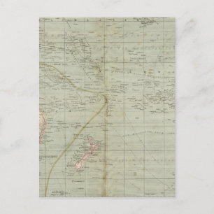 Oceania Atlas Map Postcard