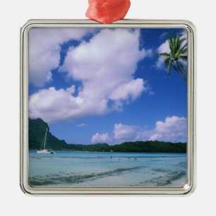 Oceania, French Polynesia, Tahiti. View of Metal Tree Decoration