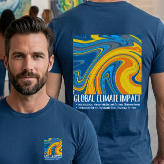 Oceanic and Weather Patterns in Fluid Marble Art T-Shirt