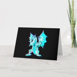 Oceanic Aqua Flame Dragon Mythical Creature Bold  Card