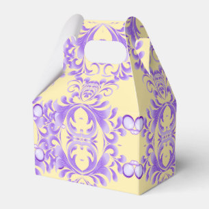 Oceanic Bloom: Purple Wave Harmony / Stylish Art Favour Box