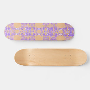 Oceanic Bloom: Purple Wave Harmony / Stylish Art  Skateboard