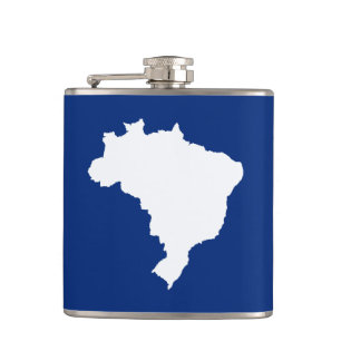 Oceanic Blue Festive Brazil Hip Flask