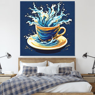 Oceanic Coffee Splash Canvas Print