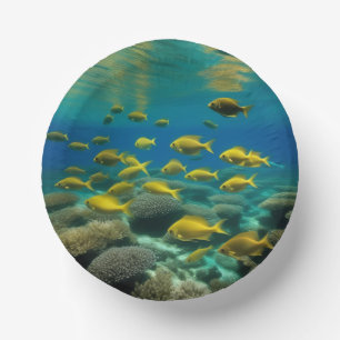 "Oceanic Elegance: Fish-Inspired Paper Bowls" Plate