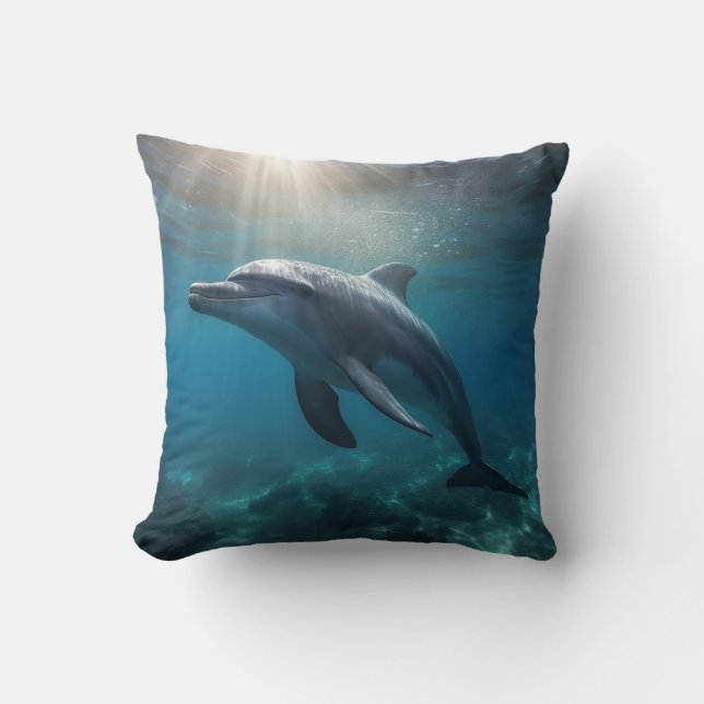 Oceanic Grace Dolphin  Cushion (Front)