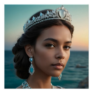 Oceanic Jewel Glow Poster