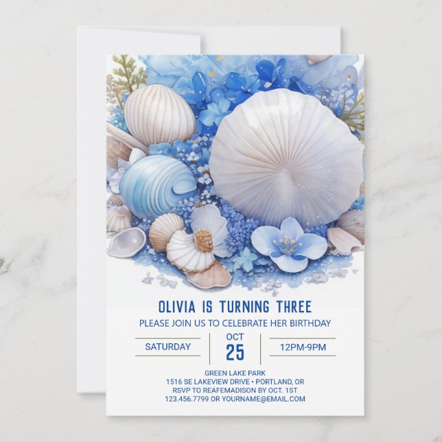 Oceanic Journey Boy Birthday Invitation (Front)