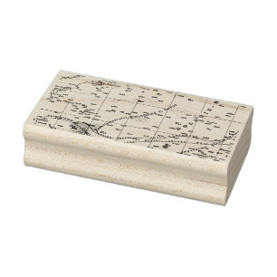 Oceanic Map Rubber Stamp