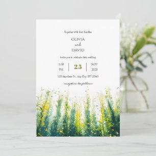 Oceanic Marine Life Kelp Forest Art Beach Wedding  Invitation