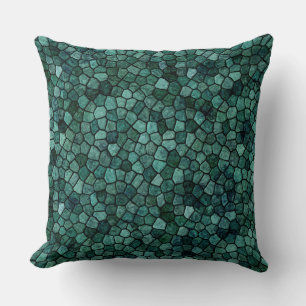 Oceanic Mosaic Crust Texture Abstract Pattern Cushion