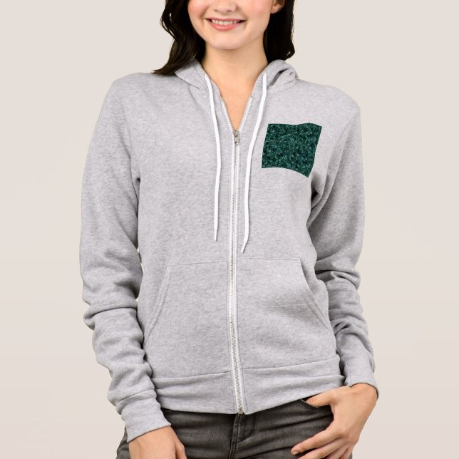 Oceanic Mosaic Crust Texture Abstract Pattern Hoodie (Front)