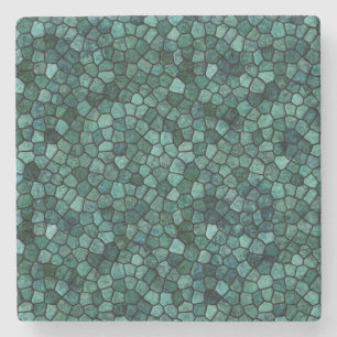 Oceanic Mosaic Crust Texture Abstract Pattern Stone Coaster