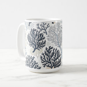 Oceanic Vibes Botanical Corals Coffee Mug